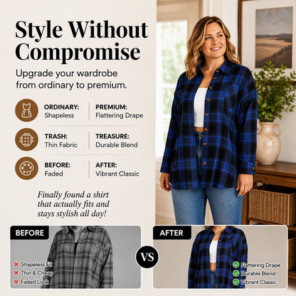 Women's Plaid Button Down Shirt