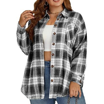 Women's Plaid Button Down Shirt