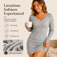 Women's Chic V-Neck Ribbed Knit Dress