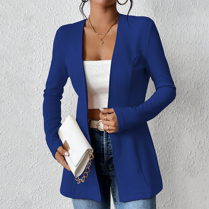 Women's One-Button Solid Color Blazer