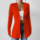 Women's One-Button Solid Color Blazer