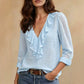 Women's Elegant V-Neck Ruffle Top
