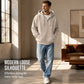 Men's Full -Zip Waffle Knit Hooded Sweatshirt