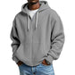 Men's Full -Zip Waffle Knit Hooded Sweatshirt