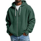 Men's Full -Zip Waffle Knit Hooded Sweatshirt