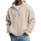 Men's Full -Zip Waffle Knit Hooded Sweatshirt