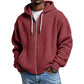 Men's Full -Zip Waffle Knit Hooded Sweatshirt