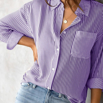 Women Casual Striped Shirt