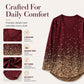 Women's V-Neck Gradient Print Long Sleeve Shirt