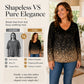 Women's V-Neck Gradient Print Long Sleeve Shirt