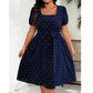 Women's Plus Size Polka Dot Dress 