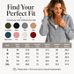 Women's Corduroy Half-Button Hooded Sweatshirt