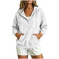 Women's Corduroy Half-Button Hooded Sweatshirt