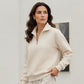 Women's Quilted Grid Half Zip Sweatshirt