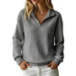 Women's Quilted Grid Half Zip Sweatshirt