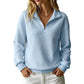 Women's Quilted Grid Half Zip Sweatshirt