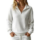 Women's Quilted Grid Half Zip Sweatshirt