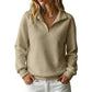 Women's Quilted Grid Half Zip Sweatshirt