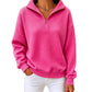 Women's Quilted Grid Half Zip Sweatshirt