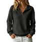 Women's Quilted Grid Half Zip Sweatshirt