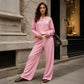 Women's Waffle Knit Lounge Set
