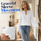 Women V Neck Lace Blouse Long Sleeve Swiss Dot Casual T Shirts Top