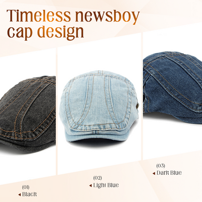 Unisex Denim Newsboy Cap