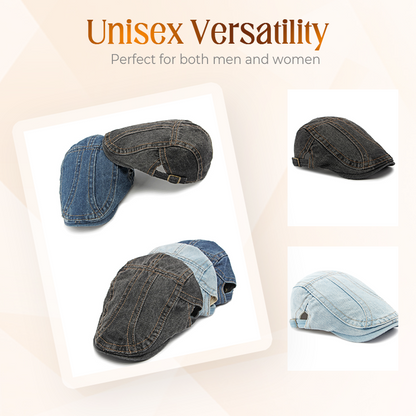 Unisex Denim Newsboy Cap