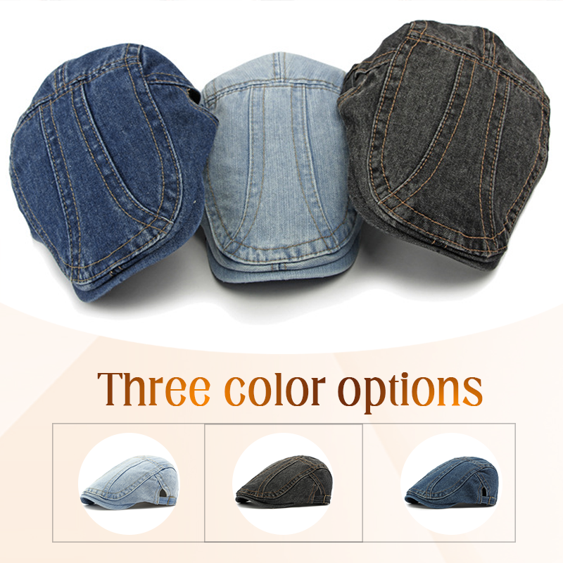 Unisex Denim Newsboy Cap