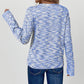 Women's Waffle V-Neck Long Sleeve Top