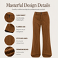 Women's Striped Flared Dress Pants