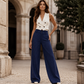Women's Striped Flared Dress Pants