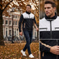 Men's Color Block Stand Collar Jacket