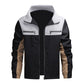Men's Color Block Stand Collar Jacket