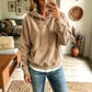 Women's Corduroy Hooded Sweatshirt with Pockets