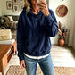 Women's Corduroy Hooded Sweatshirt with Pockets