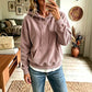 Women's Corduroy Hooded Sweatshirt with Pockets