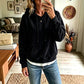 Women's Corduroy Hooded Sweatshirt with Pockets