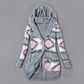 Women's Plush-Lined Hooded Knit Cardigan