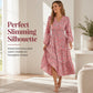 Women's Floral V-Neck Smocked Waist Ruffle Dress