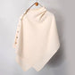 Women's Cozy Asymmetrical Poncho with Button Details