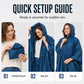 Unisex Waterproof Lightweight Hooded Rain Poncho