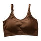 Seamless Ribbed Bralette with Adjustable Straps and Removable Cups