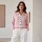 Women's Striped Knit Cardigan