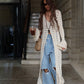 Women's Crochet Hollow Out Long Cardigan