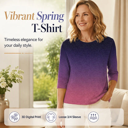 Women's Fashion Printed Crew Neck T-Shirt