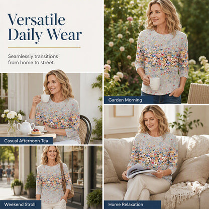 Women's Fashion Printed Crew Neck T-Shirt