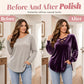 Women's Velvet Criss Cross V-Neck Top