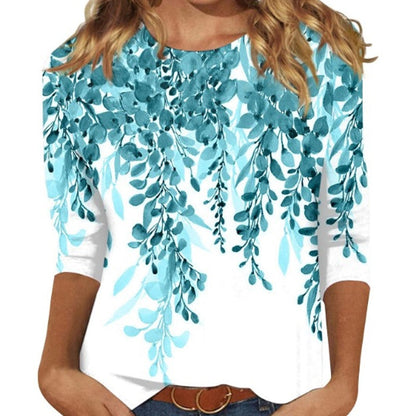 Women's Fashion Printed Crew Neck T-Shirt