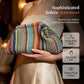 Women's Woven Stripe Clutch Bag
